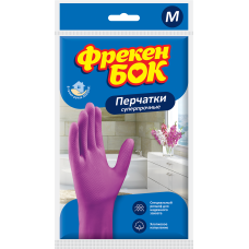 Рукавички універсальні, латексні, суперміцні, розмір M, рожеві, ФРЕКЕН БОК