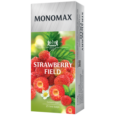 Чай зелений 1.5г*25, пакет, STRAWBERRY FIELD, МОNОМАХ