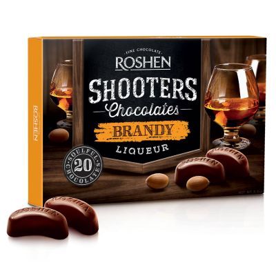 Конфеты Roshen Shooters с бренди-ликером, 150г