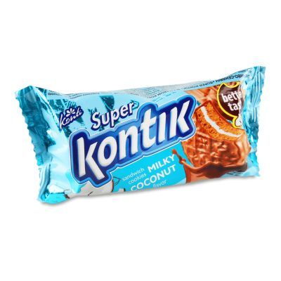Печенье Konti Super Kontik со вкусом кокоса молочное, 90г