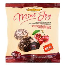 Пряники Київхліб Mini Joy с какао и вишневым наполнителем 250г