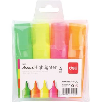 Набор текстовых маркеров DELI 622ES, 1-5мм 4 цвета