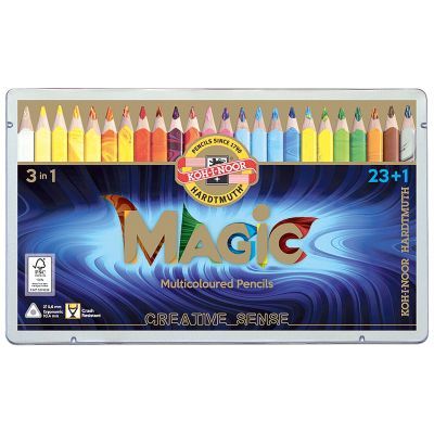 Набор многоцветных карандашей KOH-I-NOOR MAGIC 3 in 1, 23 шт. + блендер
