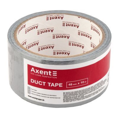 Лента клейкая упаковочная армированная Axent 3047-А, 48 мм х 10 м, 150 мкм, серебрянная