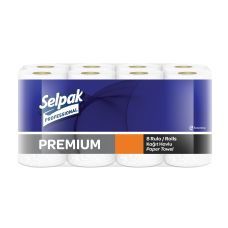Кухонные бумажные полотенца Selpak Premium 3 слоя, 11,25 м, 8 шт.