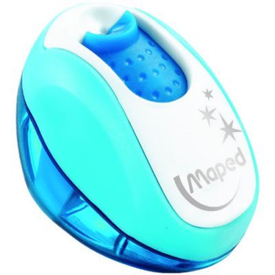 Точилка с контейнером CLEAN, 1 отв., дисплей, ассорти